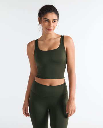 Square Neck Longline Sports Bra