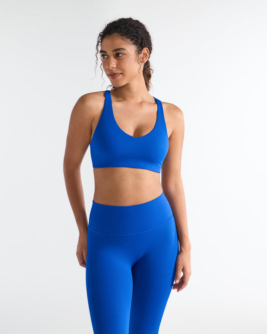 V Neck Racerback Sports Bra