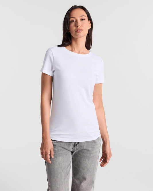 Crew Neck Hip Length T-Shirt