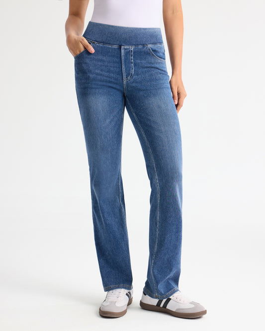 High-Rise Stretch Bootcut Jeans - Regular