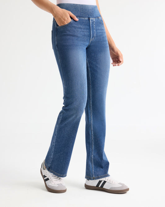 High-Rise Stretch Bootcut Jeans - Regular