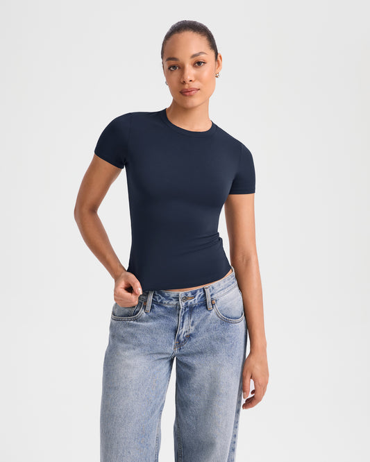 Short Sleeve Single Layer Top