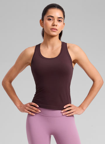 Seamless Racerback Scoop Neck Workout Tank