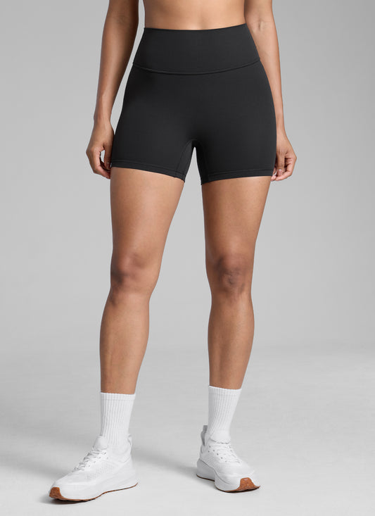 Scrunch Butt Atheletic Workout Biker Shorts Black