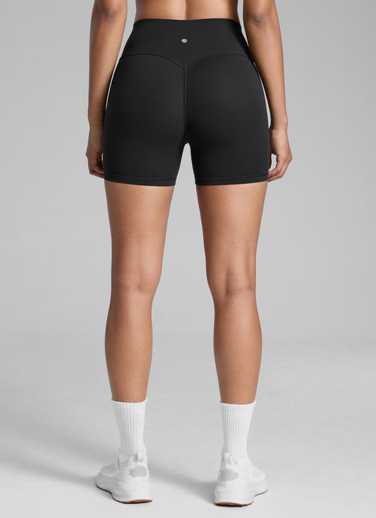 Scrunch Butt Atheletic Workout Biker Shorts Black