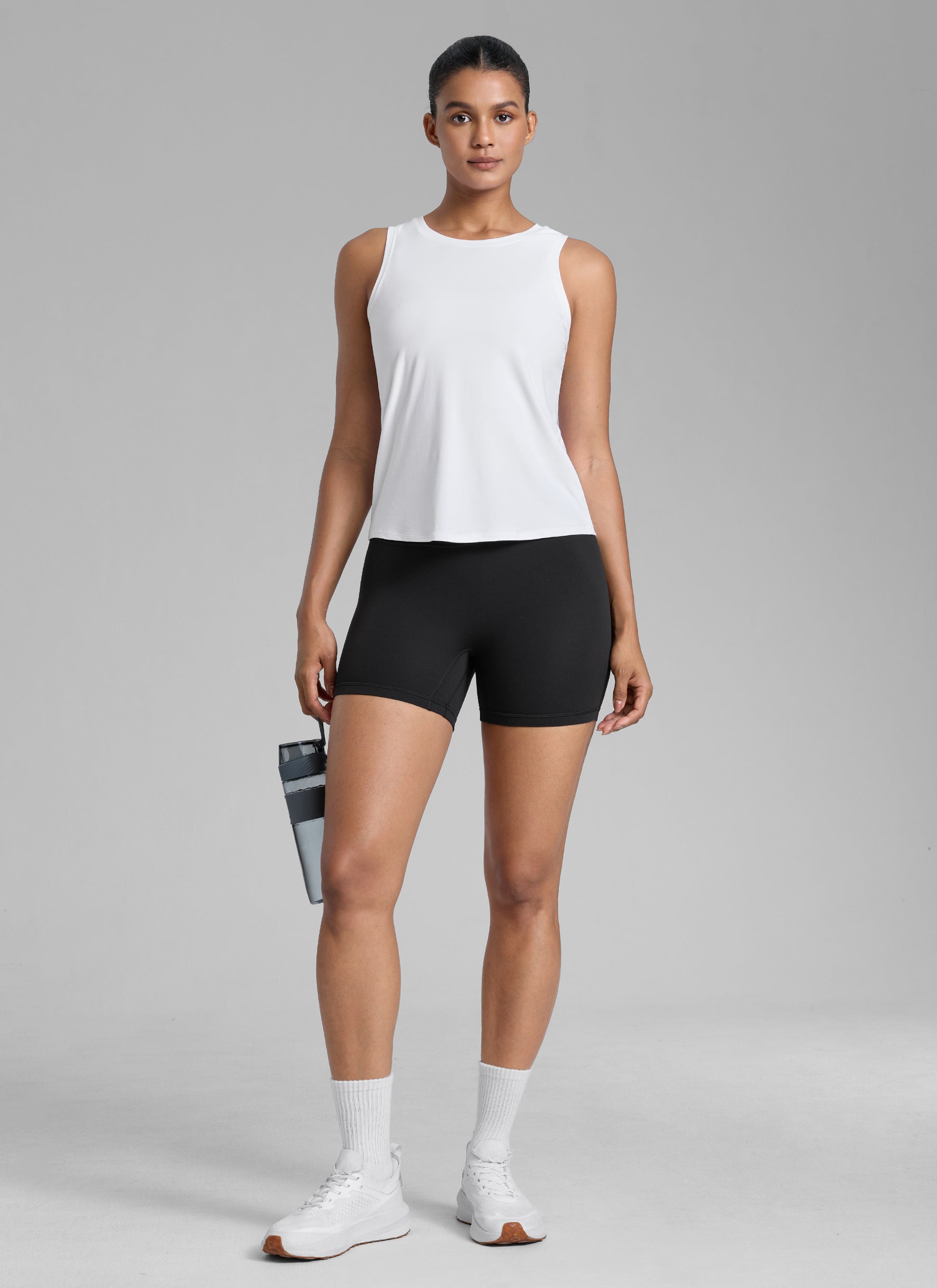 Scrunch Butt Atheletic Workout Biker Shorts Black