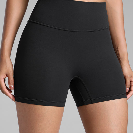 Scrunch Butt Atheletic Workout Biker Shorts Black