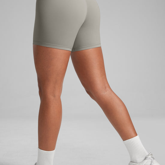 Scrunch Butt Atheletic Workout Biker Shorts Rocky Grey