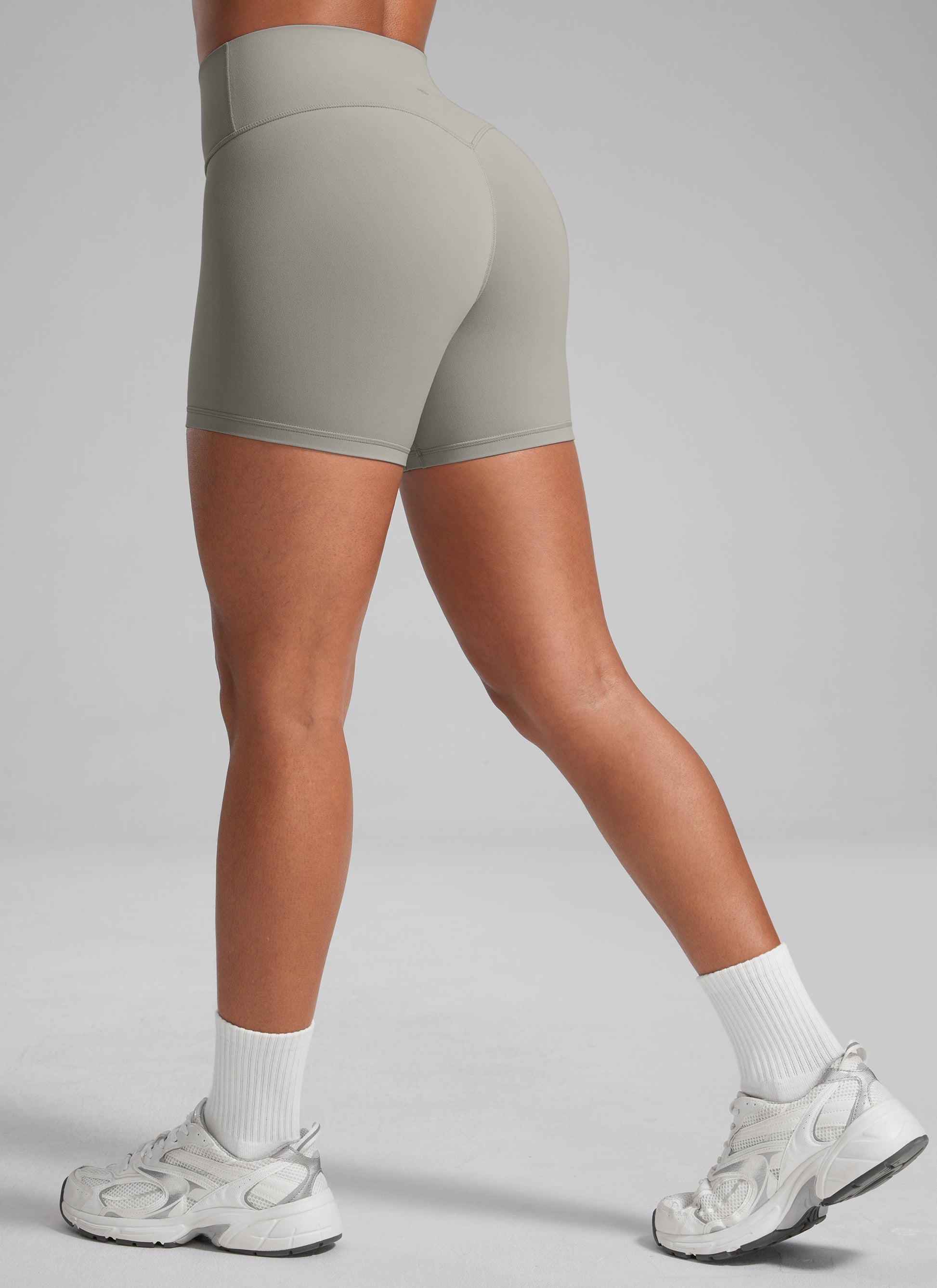 Scrunch Butt Atheletic Workout Biker Shorts Rocky Grey