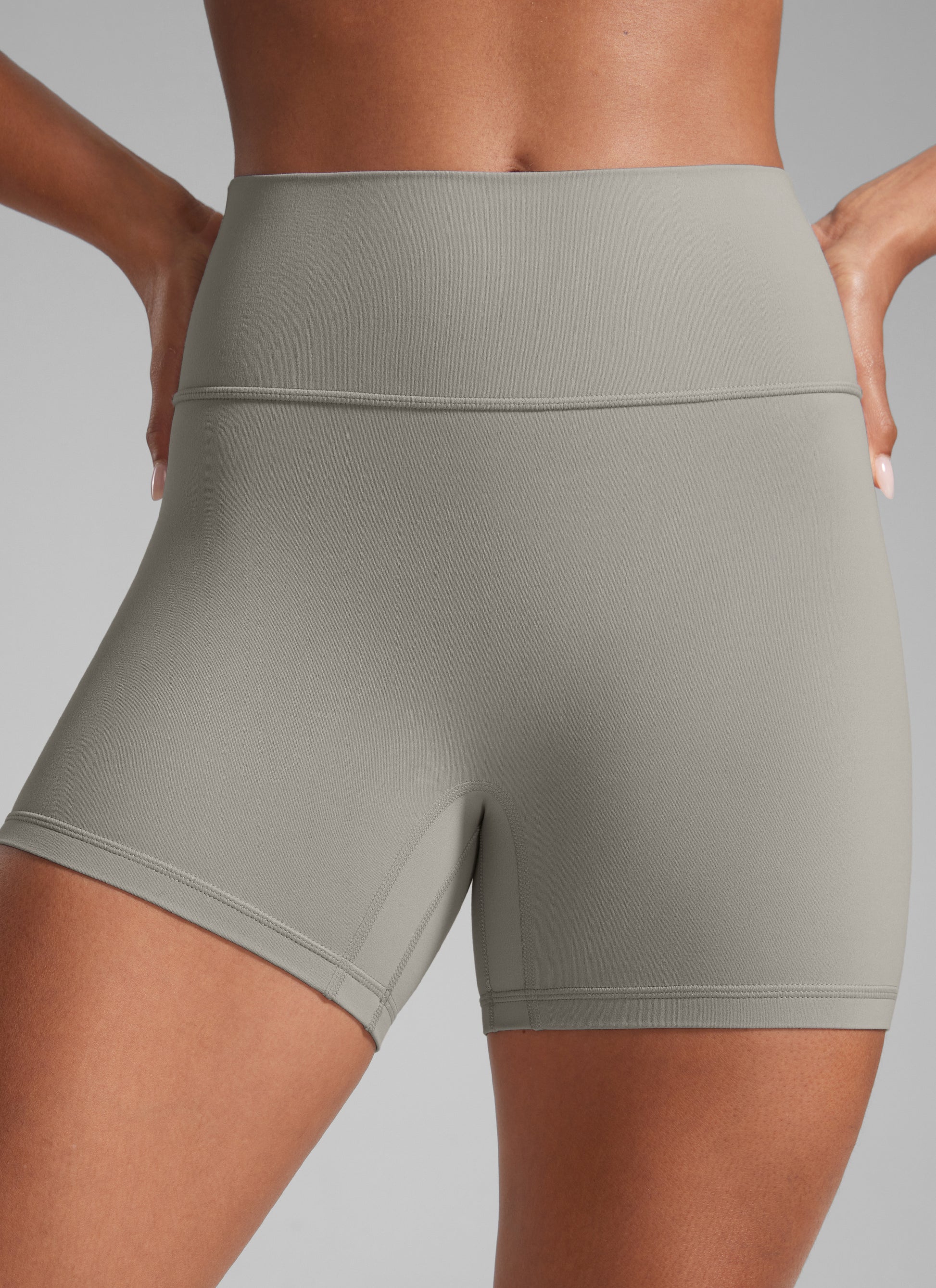 Scrunch Butt Atheletic Workout Biker Shorts Rocky Grey