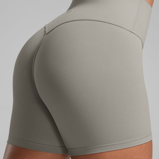Scrunch Butt Atheletic Workout Biker Shorts Rocky Grey