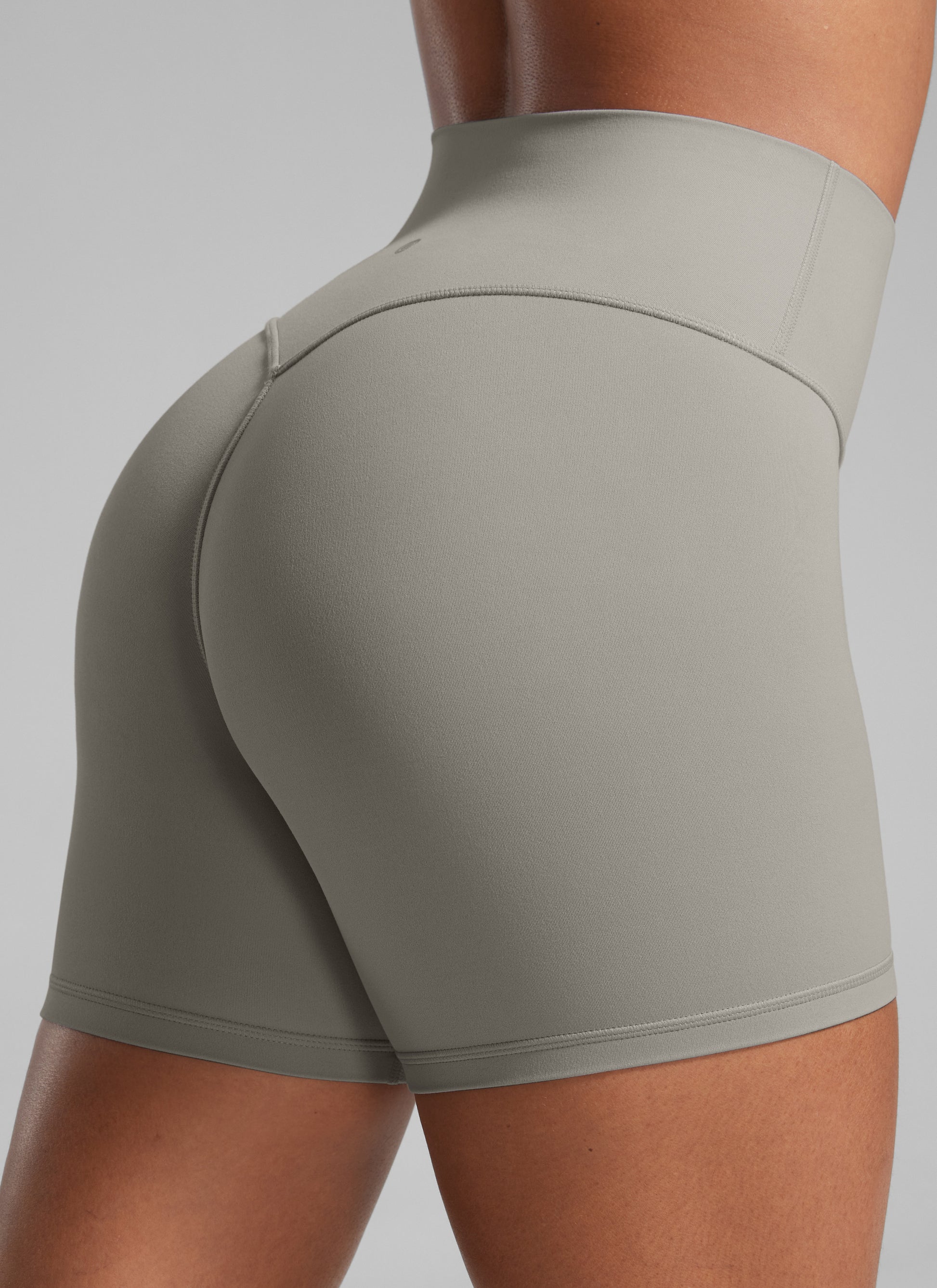 Scrunch Butt Atheletic Workout Biker Shorts Rocky Grey