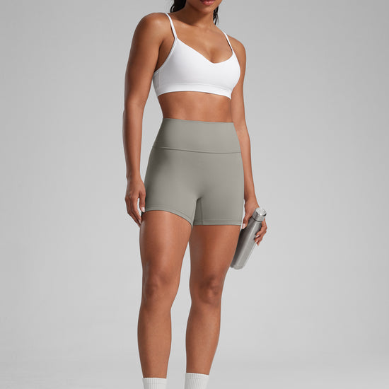 Scrunch Butt Atheletic Workout Biker Shorts Rocky Grey
